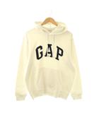 ギャップ GAP 25AW HERITAGE LOGO PO ロゴプルオーバーフーディー スウェット 裏起毛 M オフホワイト ダークネイビー /ES ■OS