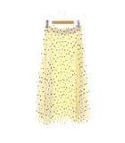 イエナ IENA ランダムドットプリーツスカート ロング 38 アイボリー ブラック /DF ■OS