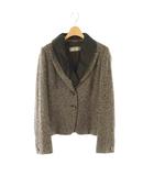 マックスマーラ MAX MARA 銀タグ2WAYカラージャケット 総裏地 42 ブラウン マルチカラー /DO ■OS