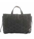 バオバオ イッセイミヤケ BAOBAO ISSEY MIYAKE 26SS TONNEAU MATTE トノーマット 2WAY ハンドバッグ ショルダー ワンカラー フェイクレザー 正三角形モチーフ 黒 ブラック BB61AG205 /BB