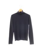 フォクシー FOXEY Knit Top Grace Turtle タートルネックニット セーター プルオーバー ウール 40 ネイビー 39116 /CX ■OS