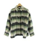 ザラ ZARA フリースジャケット 上着 M マルチカラー チェック柄 長袖 襟付き /AB ■OS