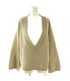 プラージュ Plage 25SS Low V Neck ニット 長袖 F ベージュ /SY ■OS