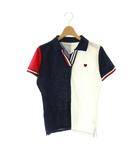 トミーヒルフィガー TOMMY HILFIGER ゴルフ GOLF 配色ポロシャツ 半袖 M ネイビー レッド ホワイト THLA813 /DO ■OS