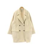 N.Natural Beauty Basic N.ナチュラルビューティーベーシック 24AW ビーバーメルトンデザインセミロングコート アウター M オフホワイト /DO ■OS