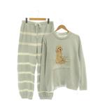 ジェラートピケ gelato pique 26SS 【UNISEX】エアリーモコプレイフルDOGジャガード ルームウェア カットソー パンツ 総柄 M-L 青 /MI ■OS ユニセックス