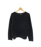 マーガレットハウエル MARGARET HOWELL ケーブルデザインウールニット セーター M ブラック ラウンドネック 長袖 /OK ■OS ■SH