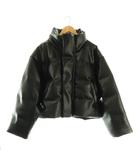 ダンケシェーン Danke schon PU SHORT BLOUSON OSTRICH ブルゾン フェイクレザージャケット 中綿 S ブラック /ES ■OS ■SH