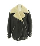 アクネ ストゥディオズ Acne Studios VELOCITE ムートンライダースジャケット アウター ジップアップ 黒 ブラック /NR ■OS