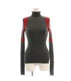 ナゴンスタンス nagonstans サンプル品 25AW rib ski pullover ニット セーター タートルネック プルオーバー M グレー 赤 /CX ■OS