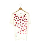 ミュウミュウ miumiu ハートTシャツ カットソー 半袖 L ホワイト レッド ブラック /DO ■OS