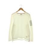 トムブラウン THOM BROWNE ミラノコットン 4BAR Tシャツ カットソー 長袖 2 ホワイト /DF ■OS
