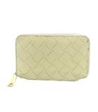 ボッテガヴェネタ BOTTEGA VENETA イントレチャート ラウンドファスナー 6連 キーケース レザー 黄色 イエロー /SR ■OH