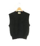 ユナイテッドアローズ UNITED ARROWS 24AW 3D フラワーモチーフベスト ニット ブラック /ES ■OS