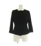 クレージュ courreges アンサンブルニット カーディガン 半袖カットソー 38 ブラック /MY ■OS