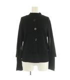 クレージュ courreges アンサンブルニット 七分袖カーディガン ハイネックセーター 長袖 38 ブラック /MY ■OS