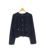 ルーニィ LOUNIE 26SS メタルボタンクルーネックニットカーディガン 長袖 F 紺 /NR ■OS