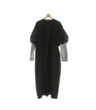 ナゴンスタンス nagonstans 25SS border-sleeves dress ワンピース 袖切替 M 黒 白 470IS833-0311 /MI ■OS
