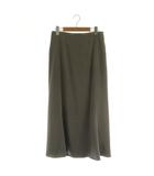 ヒューマンウーマン HUMAN WOMAN 24AW ヴィンテージ風サテンストレッチマーメイドスカート ロング M グレー /MY ■OS