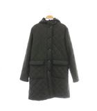 マッキントッシュ MACKINTOSH 裏ボア キルティングコート 中綿 ロング 38 ブラック /HK ■OS