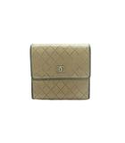 シャネル CHANEL 11番台 ビコローレ 三つ折り財布 小銭入れ コンパクトウォレット ベージュ /MI ■OS ■OH