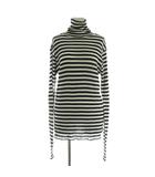 ケラウズランブラ CaRouseLamBRa ORGANIC COTTON TURTLE ドゥーズィエムクラス取扱い リブニット ボーダー 長袖 タートルネック 999 ネイビー /MY ■OS