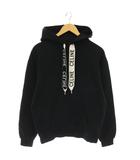 セリーヌ CELINE ドローストリング付き ルーズ フーディー パーカー プルオーバー S ブラック /HK ■OS