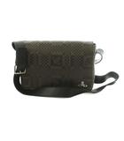 ヴィヴィアンウエストウッド Vivienne Westwood ショルダーバッグ レザー フラップ オーブ柄 茶 /MI ■OS