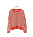 フォクシー FOXEY Knit Top Santal Rouge ニット セーター 長袖 ボーダー 40 レッド 42600 /MY ■OS