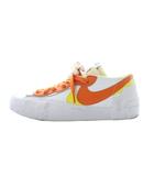 × ナイキ NIKE BLAZER LOW  MAGMA ORANGE ブレーザー ロー マグマオレンジ スニーカー 24.5cm オレンジ 白 ホワイト 黄色 DD1877-100 /RI ■OS