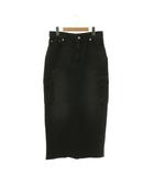 リヴドロワ RIVE DROITE 24SS Light DENIM SKIRT デニム カーゴスカート タイトスカート 38 ブラック /ES ■OS