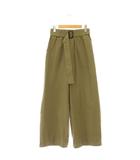 リヴドロワ RIVE DROITE 25AW ベルテッド ワイドパンツ 38 ブラウン /ES ■OS