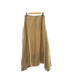 マディソンブルー MADISONBLUE MI-MOLLET FLARE SKIRT リネンスカート フレア イレギュラーヘム ロング 01 ベージュ /HS ■OS