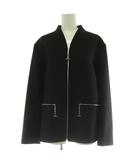 エルメス HERMES シェーヌダンクル ウールノーカラー ジャケット アウター ジップアップ 40 黒 ブラック /NR ■OS ■SH