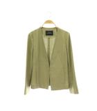 グリーンレーベルリラクシング ユナイテッドアローズ green label relaxing ノーカラージャケット 36 カーキ /ES ■OS