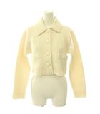 ルルウィルビー Loulou Willoughby 25AW デュアルレイヤード ジャケット ニット 2 アイボリー /NR ■OS