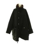 カレンソロジー Curensology 25AW フェイクファーエリツキスウェーディッシュモッズコート ジップアップ 38 ブラック /HK ■OS