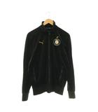 アベイシングエイプ A BATHING APE ×PUMA ブラックカモ フロントロゴパッチ トラックジャケット ベロア ジップアップ M ブラック /CX ■OS