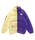 シュプリーム SUPREME × THE NORTHFACE  24SS SPLIT NUPTSE JACKET ダウンジャケット アウター バイカラー ロゴ ワッペン M 紫 パープル アイボリー ND02400I /CX ■OS