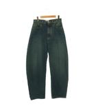アライア ALAIA AA9P0176T536A ハイライズ バレルレッグデニムパンツ ジーンズ ワイド 40 ブルー /ES ■OS ■SH