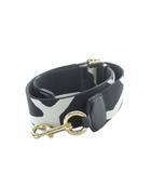 マークジェイコブス MARC JACOBS ショルダーストラップ 黒 ブラック 白 ホワイト ロゴ ゴールド金具 総柄 /RI ■OS