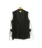 アメリヴィンテージ Ameri VINTAGE 25SS MEDI SHEER DOCKING LADY LIKE VEST ベスト ジレ シアー ストライプ M チャコールグレー /CX ■OS