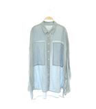 リヴドロワ RIVE DROITE 25SS シアーデニムワイドシャツ 長袖 オーバーサイズ F ブルー /MY ■OS ■SH