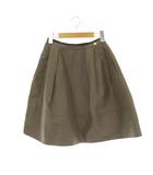 フォクシー FOXEY 31256 タックスカート フレアスカート シルク 38 ブラウン /ES ■OS