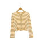 アナイ ANAYI 24SS ニットカーディガン 長袖 リブ 38 白 ベージュ /NR ■OS