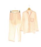 ヌキテパ NE QUITTEZ PAS! パサンド Pasand セットアップ Cotton Stripe Pajama パジャマ シャツ パンツ M ホワイト レッドピンク ベージュ /DO ■OS ■SH
