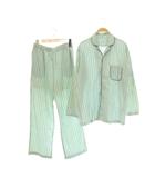 ヌキテパ NE QUITTEZ PAS! パサンド Pasand セットアップ Cotton Stripe Pajama パジャマ シャツ パンツ M ミントブルー モカ ホワイト /DO ■OS ■SH