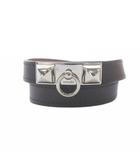 エルメス HERMES リヴァル ドゥブルトゥール レザーブレスレット XS 茶色 ブラウン □P刻印 /SR ■OH
