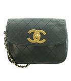 シャネル CHANEL ビコローレ マトラッセ デカココマーク チェーンショルダーバッグ レザー バイカラー ロゴ 黒 ブラック ゴールドカラー /BB ■OH ■SH