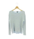 プラステ PLST 24AW カラーミックスボートネックセーター ニット リブ 長袖 S ライトブルー /HS ■OS